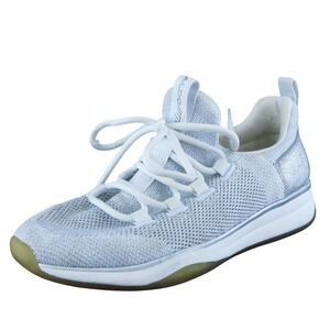 Aldo Women Sneaker Shoes White Fabric Lace Up Size 6.5 Medium (B, M)